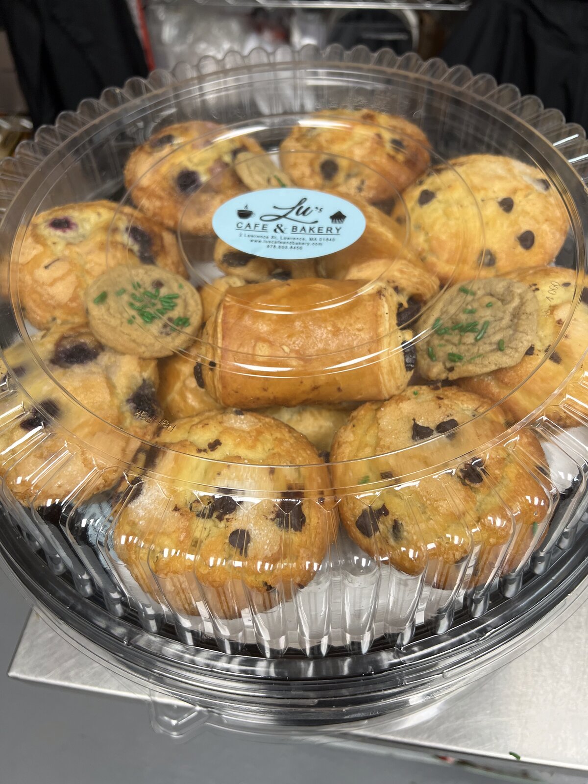 Muffins, cookies, and bakery pastries at Lu's Cafe & Bakery