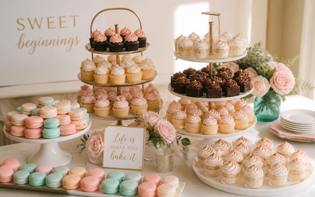 Custom dessert spreads catered by Lu's Cafe & Bakery in Lawrence, MA