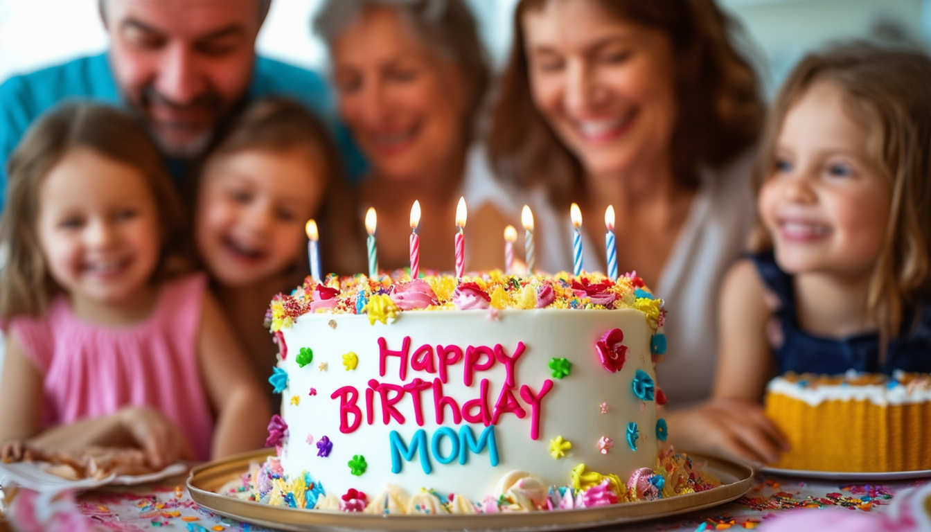 A beautifully decorated birthday cake with Happy